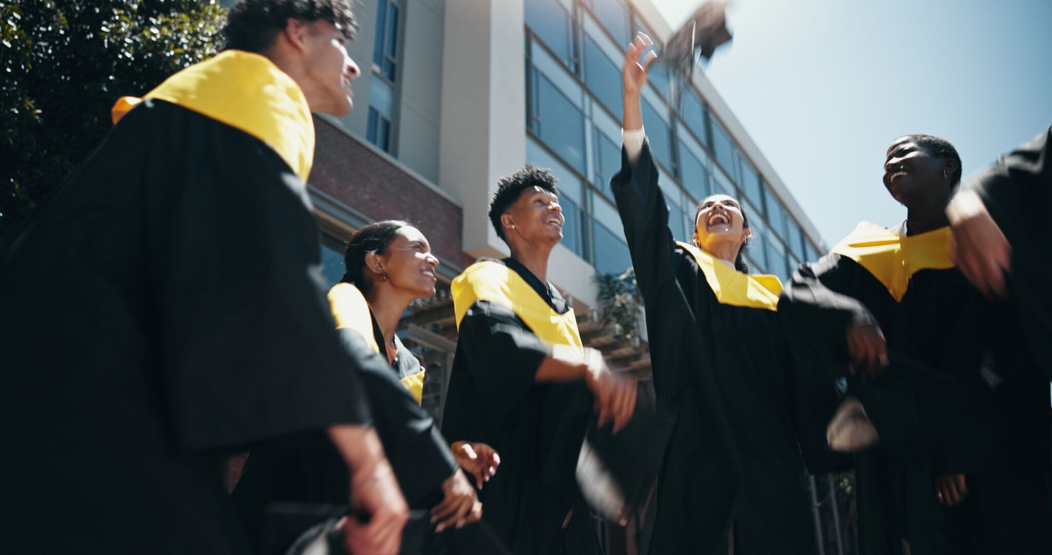Graduation with group of friends